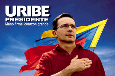 Uribe's 2002 campaign poster