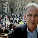 Alvaro Uribe in Bogota (Photo: EPA)