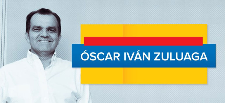 Election poster of Oscar Ivan Zuluaga