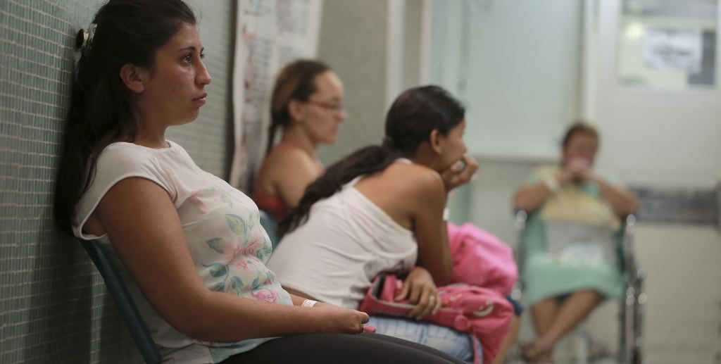 Six-weeks pregnant Daniela Rodriguez, 19, waits for test results after being diagnosed with the Zika virus at the Erasmo Meoz Hospital in Cucuta, Colombia, Thursday, Feb. 11, 2016. Norte de Santander is the state with the highest cases of Zika virus in the country. (AP Photo/Ricardo Mazalan)