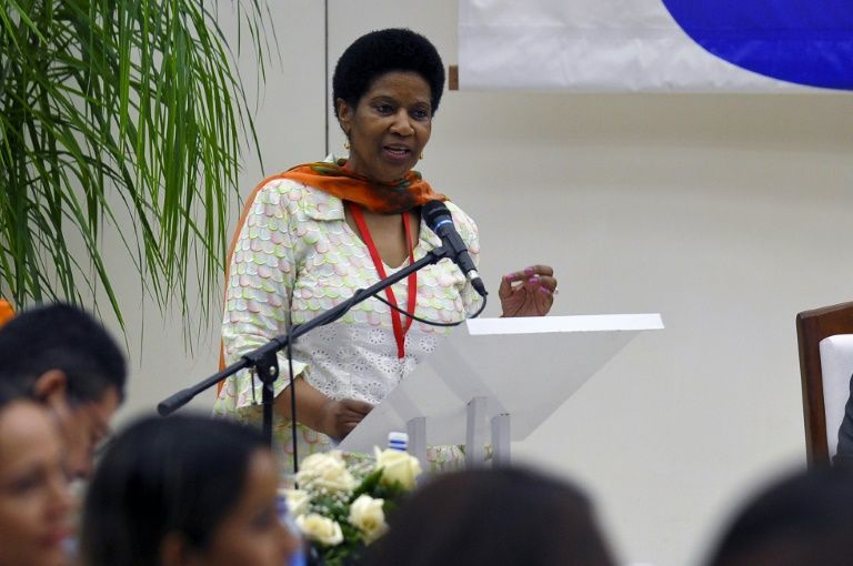 Phumzile Mlambo-Ngcuka, an Under-Secretary-General of the United Nations and the Executive Director of UN Women, speaks during a press conference at the Convention Palace in Havana, on July 24, 2016. Photo Yamil Lage, AFP