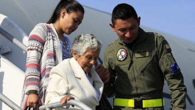 Relatives of people kidnapped and murdered by Farc rebels are attending the ceremony 
